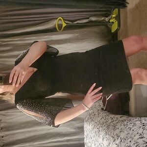 black Faux wrap black dress size Small
